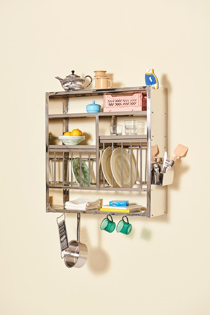 Handcrafted Stainless Steel Plate Rack: Minimalist Kitchen Handcrafted Stainless Steel Plate Rack: Minimalist Kitchen
