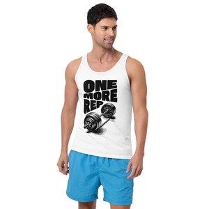 ONE MORE REP - Tank Top - Gym Motivation Tee for Fitness Enthusiasts