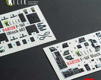 F-16F Block 60 - 3D-stickers binnen - Hasegawa-kit 1/48