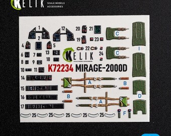 Mirage-2000D: 3D-binnenstickers voor DreamModel-kit Accessoires voor schaalmodellen 1/72