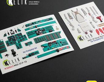 MiG-21 F-13 interieur 3D-stickers – Trumpeter 1/32 modeldetailleringskit