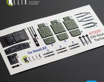 3D-binnenstickers Kelik voor Revell CH-54A Tarhe-set (schaal 1:72)