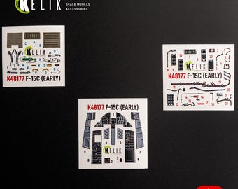 F-15C (vroeg): 3D-binnenstickers voor Hasegawa-kit1/48. Detailset voor schaalmodellen