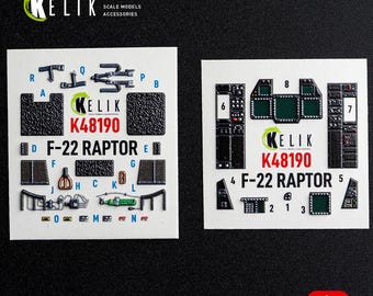 F-22 Raptor: 3D-binnenstickers voor Hasegawa-kit 1/48. Detailleringskit voor schaalmodellen
