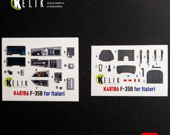 F-35B: 3D-binnenstickers voor Italeri-kit 1/48. Detailleringskit voor schaalmodellen