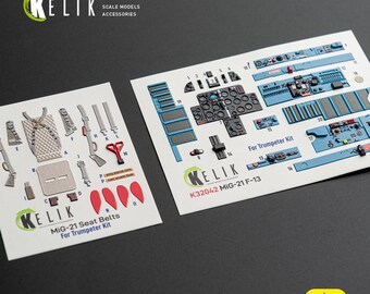 MiG-21 F-13 interieur 3D-stickers – Trumpeter 1/32 modeldetailleringskit