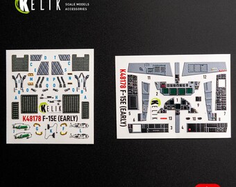 F-15E (Early) - 3D-binnenstickers voor Hasegawa-kit 1/48. Detailleringskit voor schaalmodellen