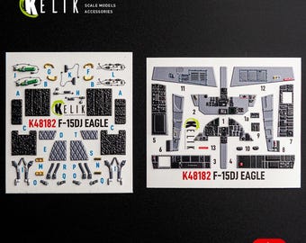 F-15DJ Eagle: 3D-binnenstickers voor Hasegawa-kit 1/48. Detailset voor schaalmodellen
