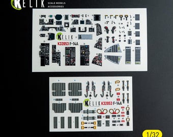 F-14A - interior 3D decals for Tamiya kit 1/32 Scale Model Detailing Kit