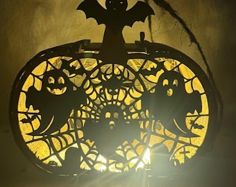 Halloween Candy Box Laser Vorlage | Kürbis Leckerli Box | Handgemachte Dateien zum Downloaden