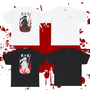 Samurai Woman Warrior Kanji T-Shirt, Martial Arts Tee, Bushido Shirt, Japanese Culture Top, Warrior Gift