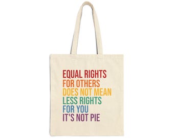 Draagtas van katoencanvas met bericht 'Equality Message' | Feministisch cadeau