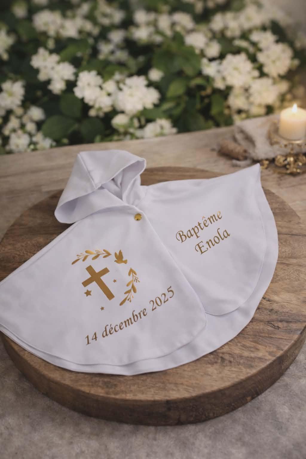 Cape Blanche Pour Fille Taille 12 Mois - Marque U Tout Petits - Avec Capuche - Neuf étiqueté
