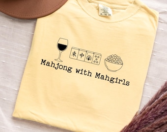 Camiseta de juegos de mesa Mahjong With Mahgirls - Regalo divertido para una noche de juegos para jugadores de Mahjong