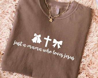 Camiseta "Solo una mamá que ama a Jesús" - Regalo minimalista para el Día de la Madre