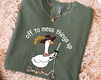 Camiseta sarcástica de Chaotic Goose para armar un lío / Camiseta divertida con meme de humor para adultos