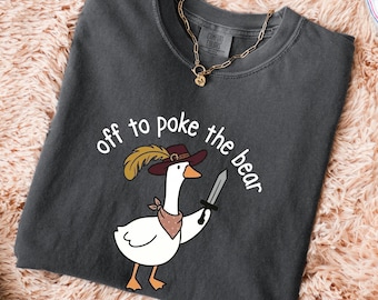 Camiseta sarcástica de Chaotic Goose para provocar al oso / Camiseta divertida con meme de humor para adultos