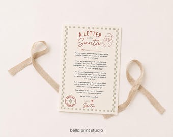 North Pole Santa Letter: Vintage Christmas Eve Message for Kids (Digital Download)