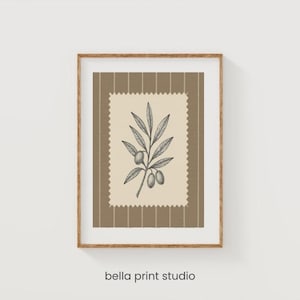 Olive Branch Print: Vintage Botanical Wall Art (Digital Download)