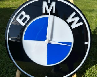 BMW Wall Clock – Handmade, Garage Decor, Gift for BMW Lovers”