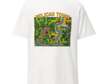 T-shirt Pelican Town Map – Stardew Valley Pixel Art-T-shirt