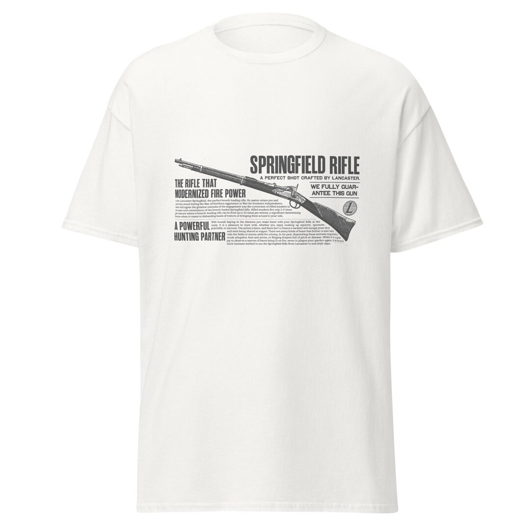 Springfield Rifle Rdr2 Red Dead Redemption 2 T-shirt – Vintage Springfield Rifle Ad Graphic ...
