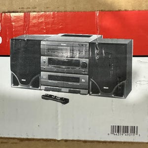 New Rca Stereo System w/ Drawer Load, 3 CD Player + remote control RP-9315