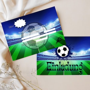 Football invitation cards set of 10