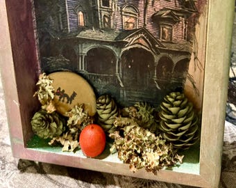 Haunted House Wall Hanging with 3D embellishments