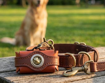 Dog poop bag holder, Dog waste bag dispenser, Leather dog poop bag, Dog poop pouch, Custom dog poop bag, Dog Walking Accessory, Pet Gift