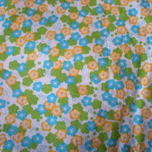 Yellow, Blue, and Green Flowered Crib/Toddler Bed Fitted Sheet image 1