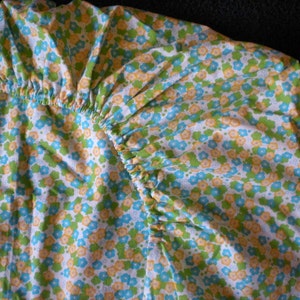 Yellow, Blue, and Green Flowered Crib/Toddler Bed Fitted Sheet image 2