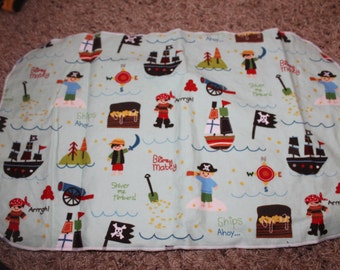 Pirate Burp Cloth Treasure Chest, Pirate Flag, Cannon, Ship,