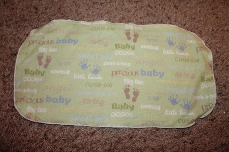 Green Gender Neutral Baby Burp Cloths With Minky Etsy