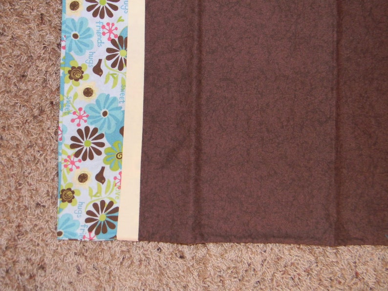 Brown and Teal Bird Pillowcase