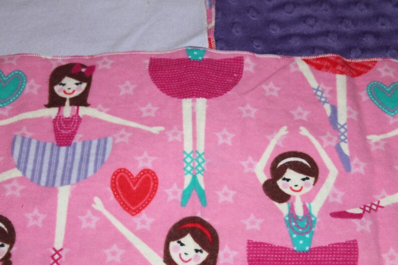 Pink Ballerina Dancers Burp Cloth With Flannel or Minky Etsy