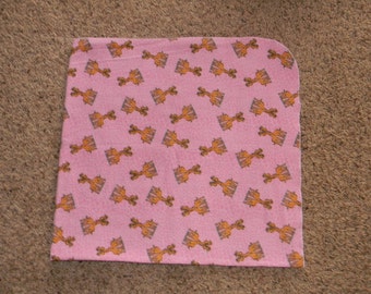 XL Pink Giraffe Receiving Blanket