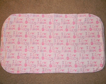 I love Mommy, I Love Daddy Burp Cloth