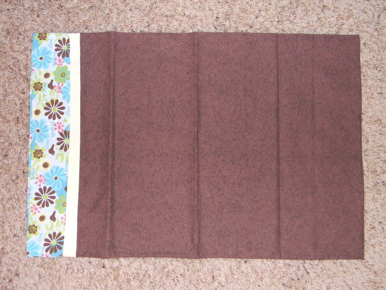 Brown and Teal Bird Pillowcase