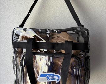 Bolsa de mano/bolsa para pañales transparente de los Seattle Seahawks, aprobada por el estadio