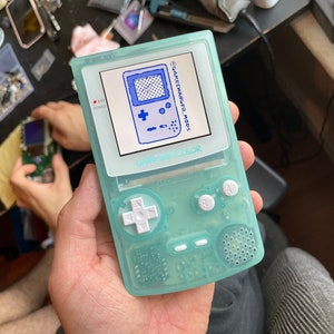 Custom Q5 IPS LED logo xl BACKLIT FunnyPlaying Nintendo Gameboy Color and free game! with new housing, speaker, buttons, screen lens. Cool!