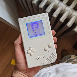 Custom backlit Gameboy DMG, modded bivert Nintendo game boy with glass screen and free game!