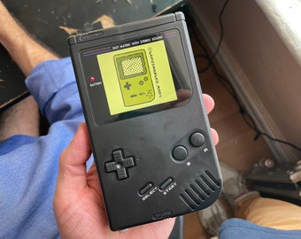 PROSOUND Custom IPS fullsize Backlit Nintendo Gameboy DMG and free game! with new housing, speaker, buttons, screen lens. Cool!