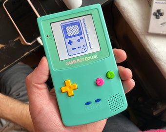 Custom Q5 IPS BMO extra large screen BACKLIT Nintendo Gameboy Color and free game! with new housing, speaker, buttons, screen lens. Cool!