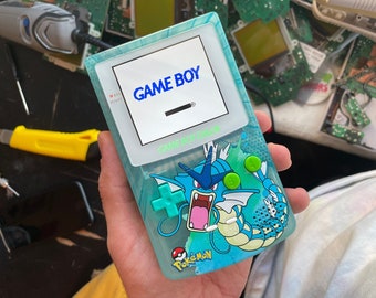 Custom Q5 IPS LED logo xl BACKLIT FunnyPlaying Nintendo Gameboy Color and free game! with new housing, speaker, buttons, screen lens. Cool!