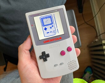 Custom Q5 IPS LED logo xl BACKLIT FunnyPlaying Nintendo Gameboy Color and free game! with new housing, speaker, buttons, screen lens. Cool!