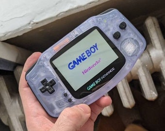 Custom Modded Gameboy Advance IPS backlight with new buttons, shell, glass screen lens. Free Game!