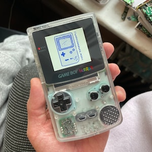 Game Boy Horror IPS BACKLIT Nintendo Gameboy Color and free game! with new housing, speaker, buttons, screen lens. Cool!