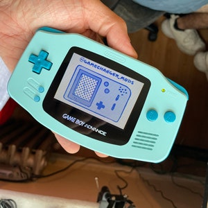 Custom IPS V3 Modded Gameboy Advance backlight with new buttons, shell, glass screen lens. Free Game!
