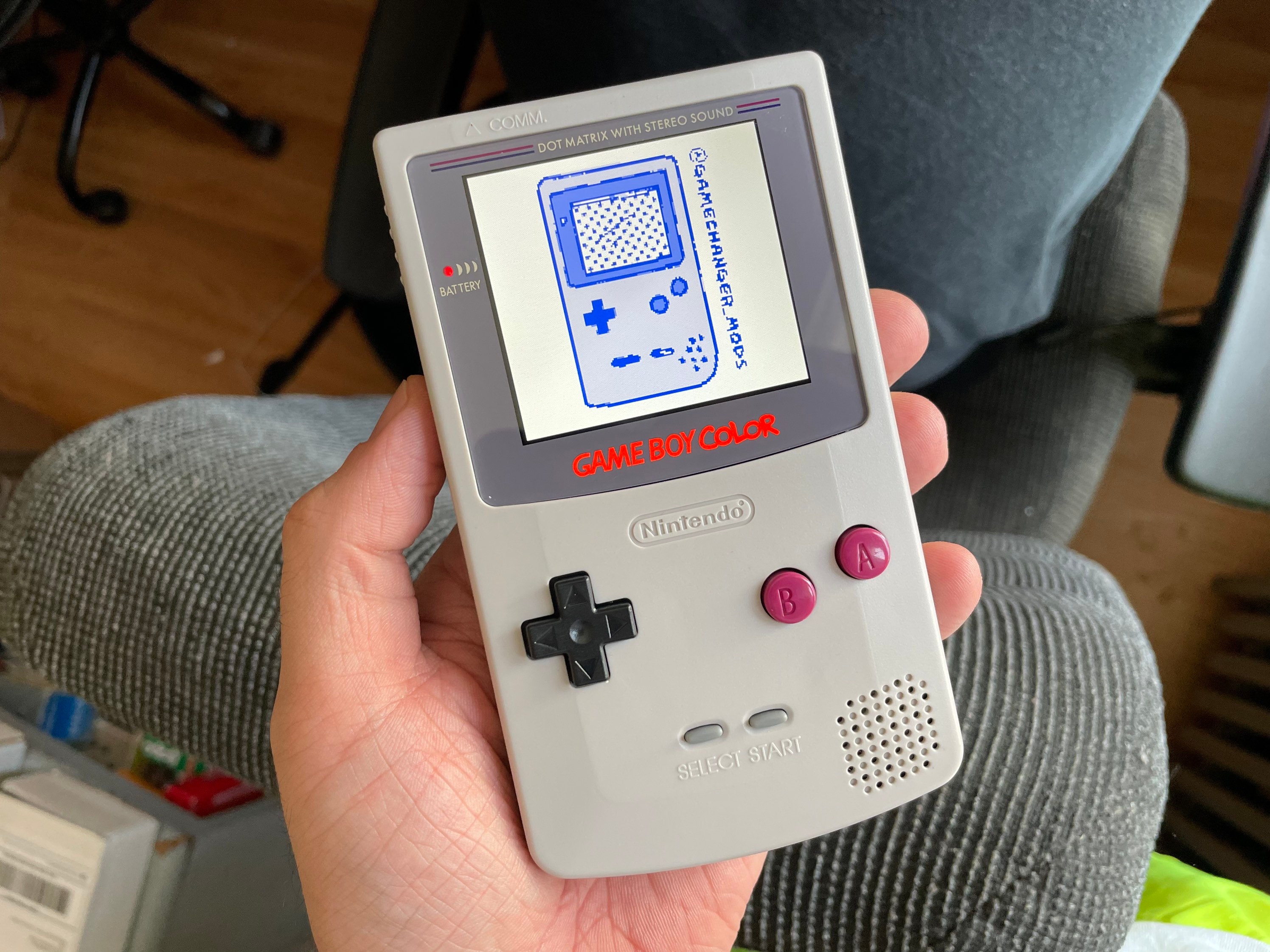 Gameboy Pocket with FunnyPlaying Retro Pixel IPS Backlit Backlight Mod Game  Boy